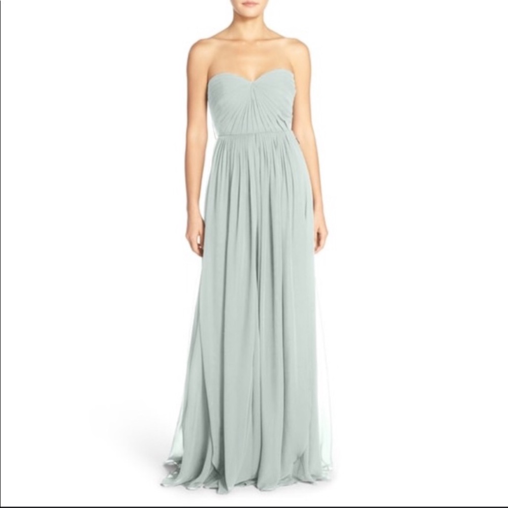 Jenny Yoo Mira Convertible Strapless Chiffon Gown